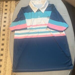 Country Club Dropouts Striped Polo Golf Shirt
